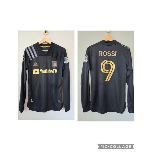 LAFC 2020 Adidas Player Issue Rossi #9 MLS 25th Anniversary Long Sleeve Jersey S - Picture 1 of 11